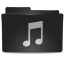 Folder Black Music Icon 64x64 png